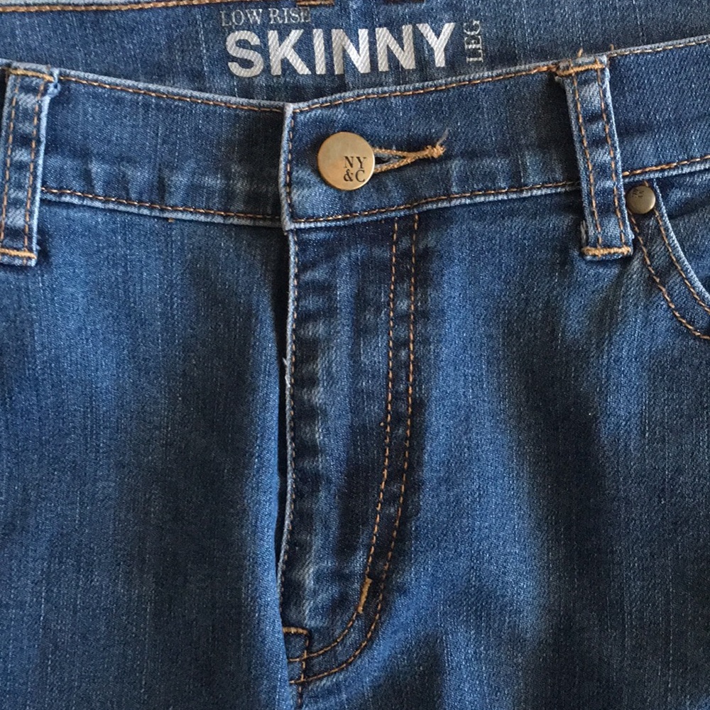 New York & Company Low Rise Skinny Jeans Sz 10